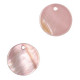 Schelp hanger rond 15mm Vintage pink